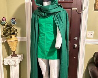 Green Cloak, Hood & Tunic