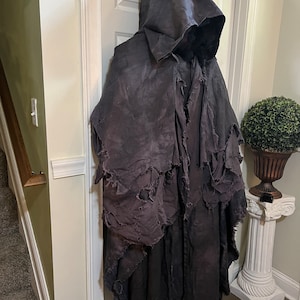 Distressed layered cloak and tunic & capelets