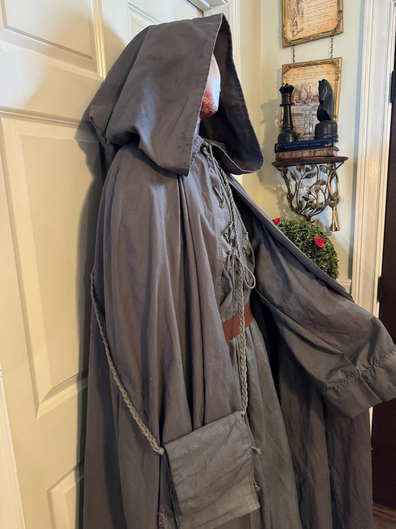 Embroidered- Handspun Cotton Robe, Cloaks and Satchel - Etsy