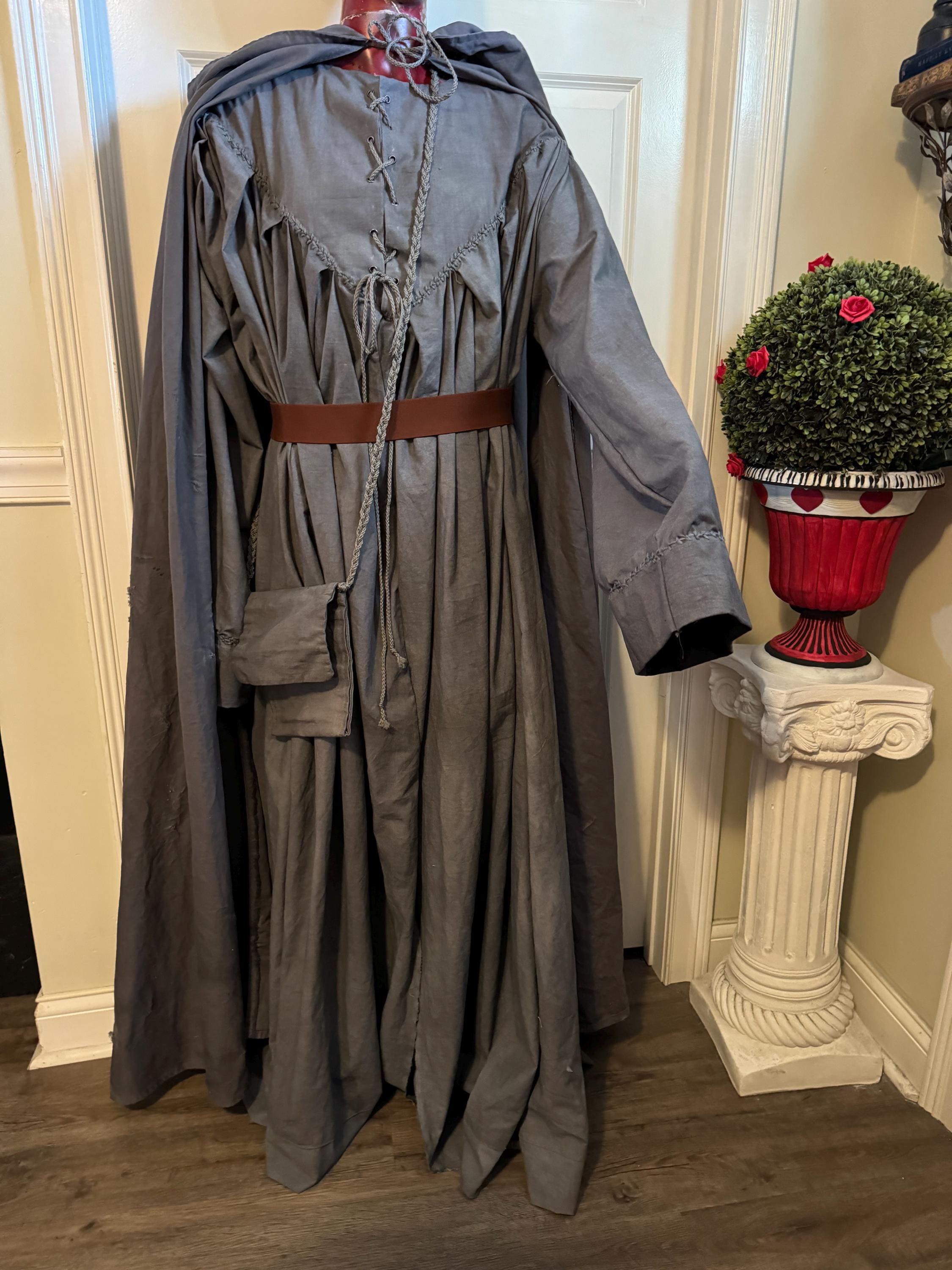 Embroidered- Handspun Cotton Robe, Cloaks and Satchel - Etsy