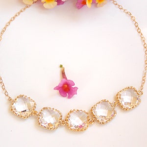 Wedding Jewelry, Clear Bracelet,Crystal Bracelet,Transparent,Gold filled Bracelet,Bridesmaid Gifts, Bridesmaid Bracelet, Gifts, Bride Gifts,
