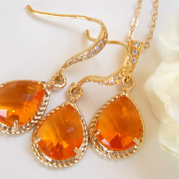 Orange Earrings Etsy