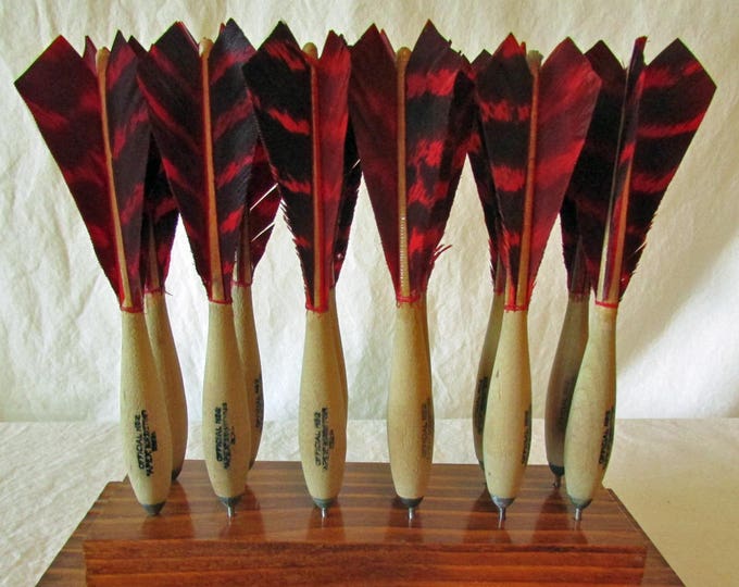 12 Red Dyed 4feather Apex No.2 Turkey Feather Darts Etsy