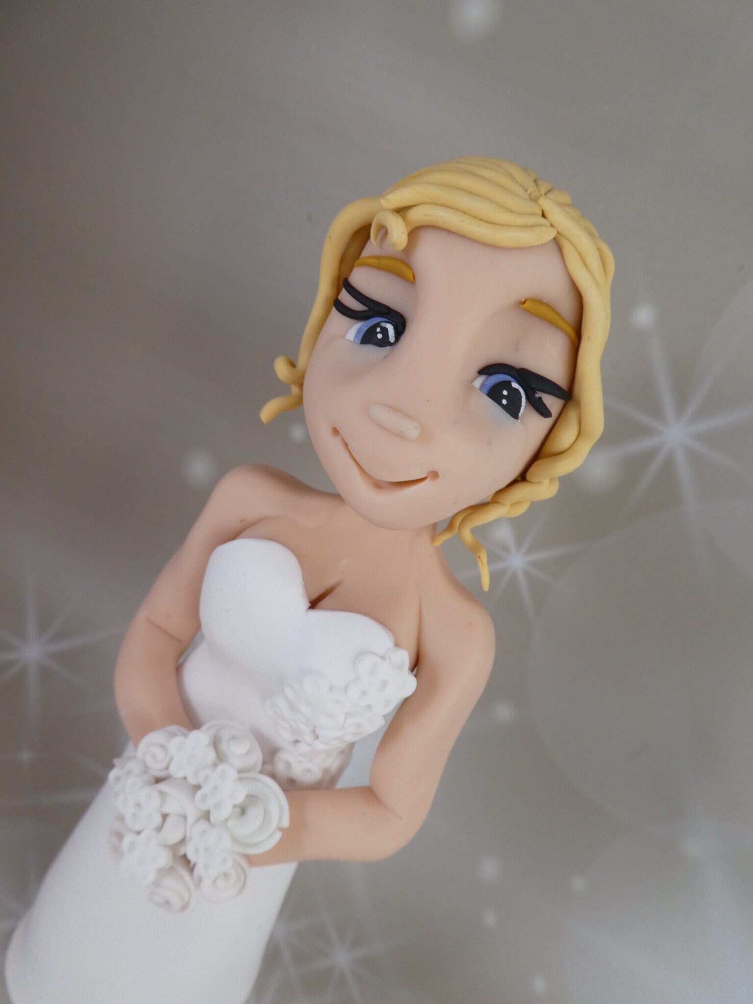 Budget Friendly Low Cost Cheap Wedding Cake Topper Bride Lady