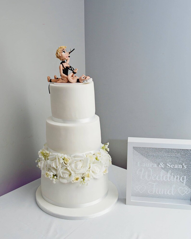 Custom Rude/ sexy wedding Cake topper bride and groom /Same Etsy