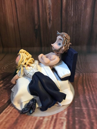 Personalised Wedding Cake Topper Drunk Bride And Groom