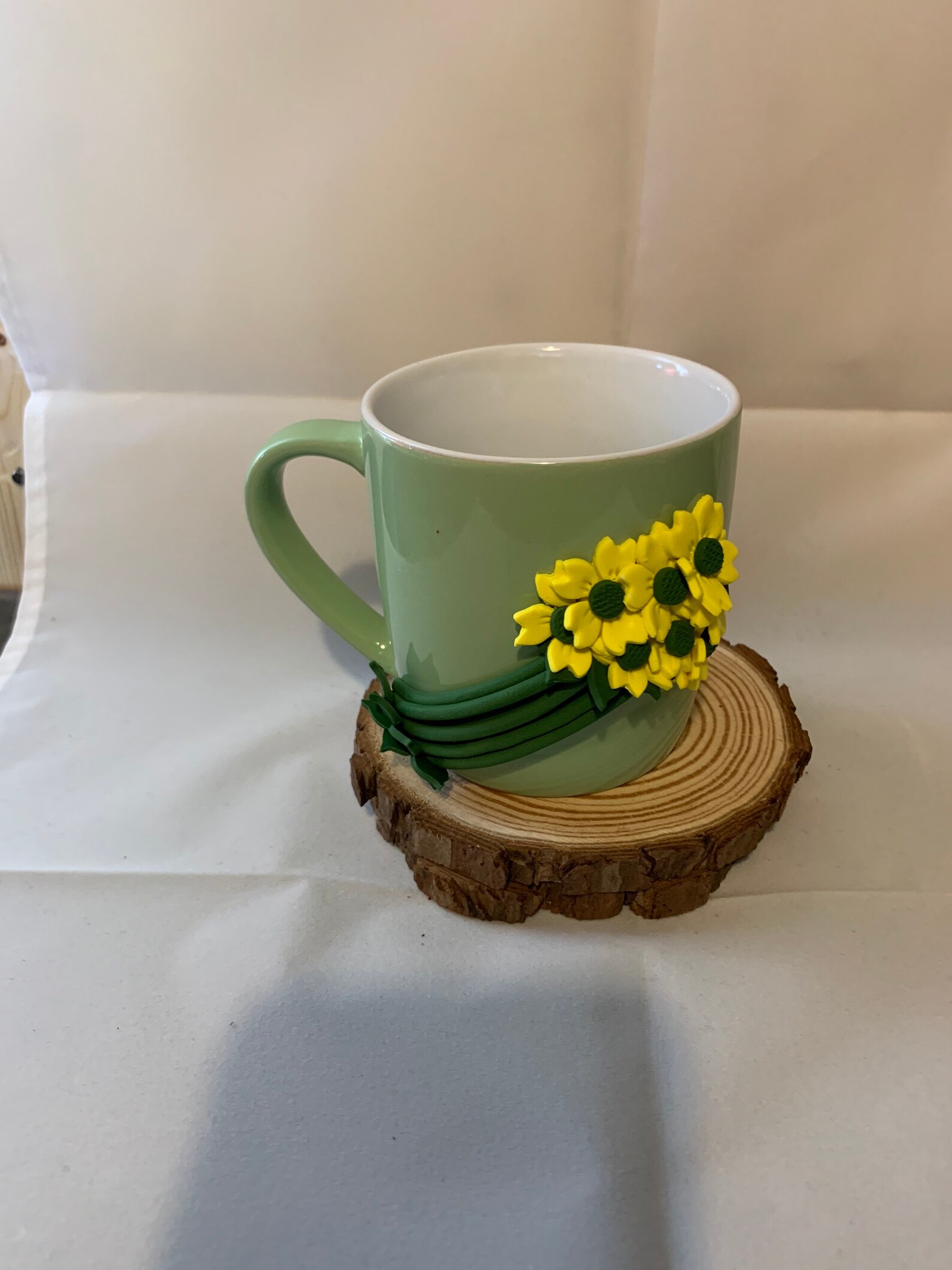 Floral mug polymer clay flowers on a mug Birthday Etsy