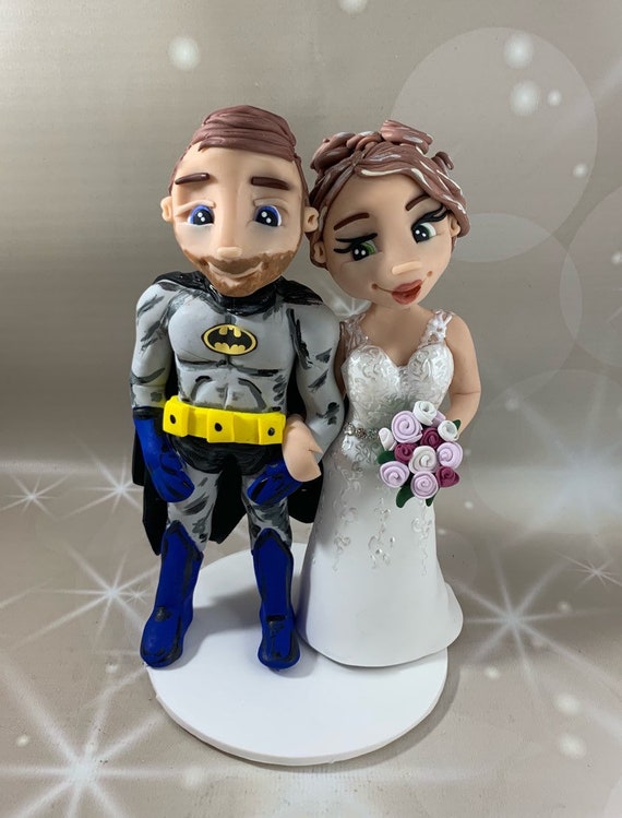 Personalised Wedding Cake Topper - comic book superheroes bride and groom/same sex marriage