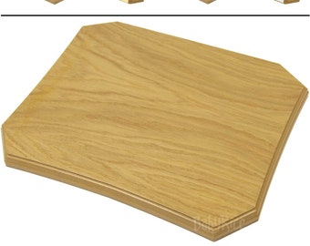 New Oak Veneer Woodgrain Display Plinth (mdf core) Large 10x12'' Choose Base Only or add Silver Gold Personalised Text Engraved Plaque Plate
