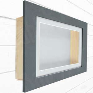 Dark Grey Woodgrain Wooden Deep Shadow Box Display Frame Handmade in UK Lots of Sizes Mount Colours for Framing 3D Objects Casts Items