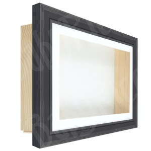 New Extra Deep Shadow Box Square Frame, Dark Brown Mocha & Pine Wood ...