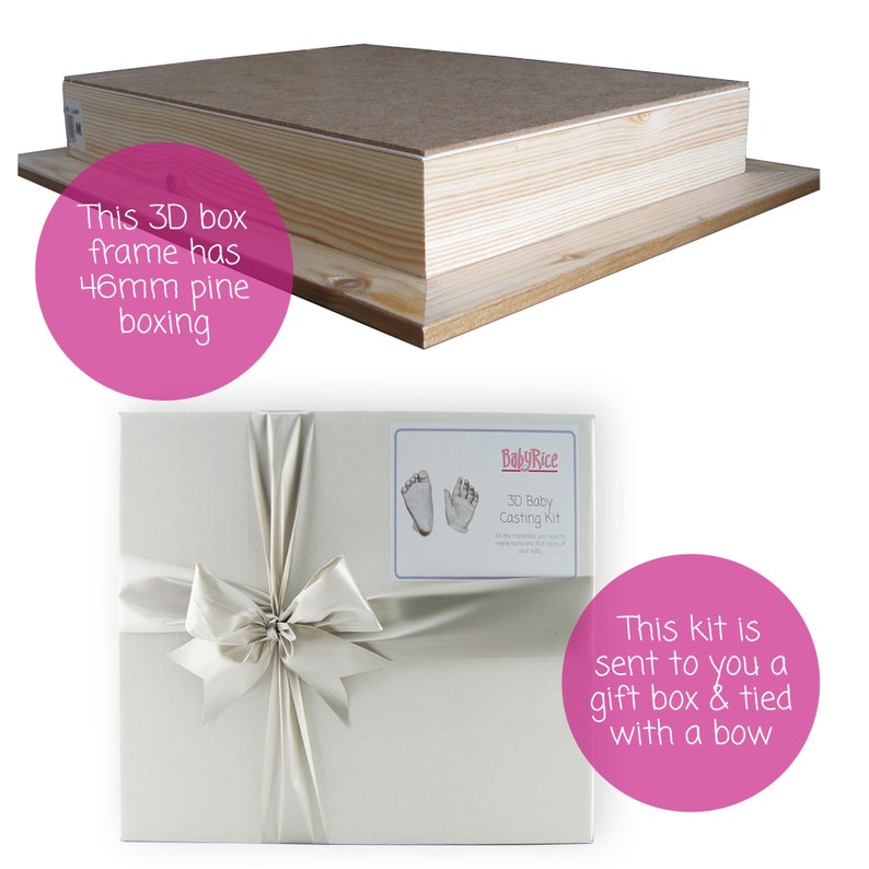 Baby Casting Kit Set With Black Display Box Frame 9x12 Etsy UK