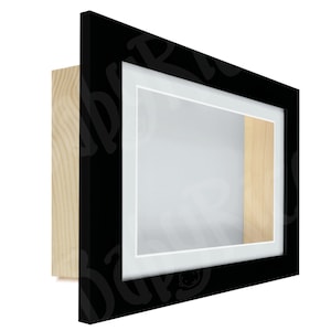 Black Wooden Shadow Deep Box Display Frame Choose Mount - Etsy
