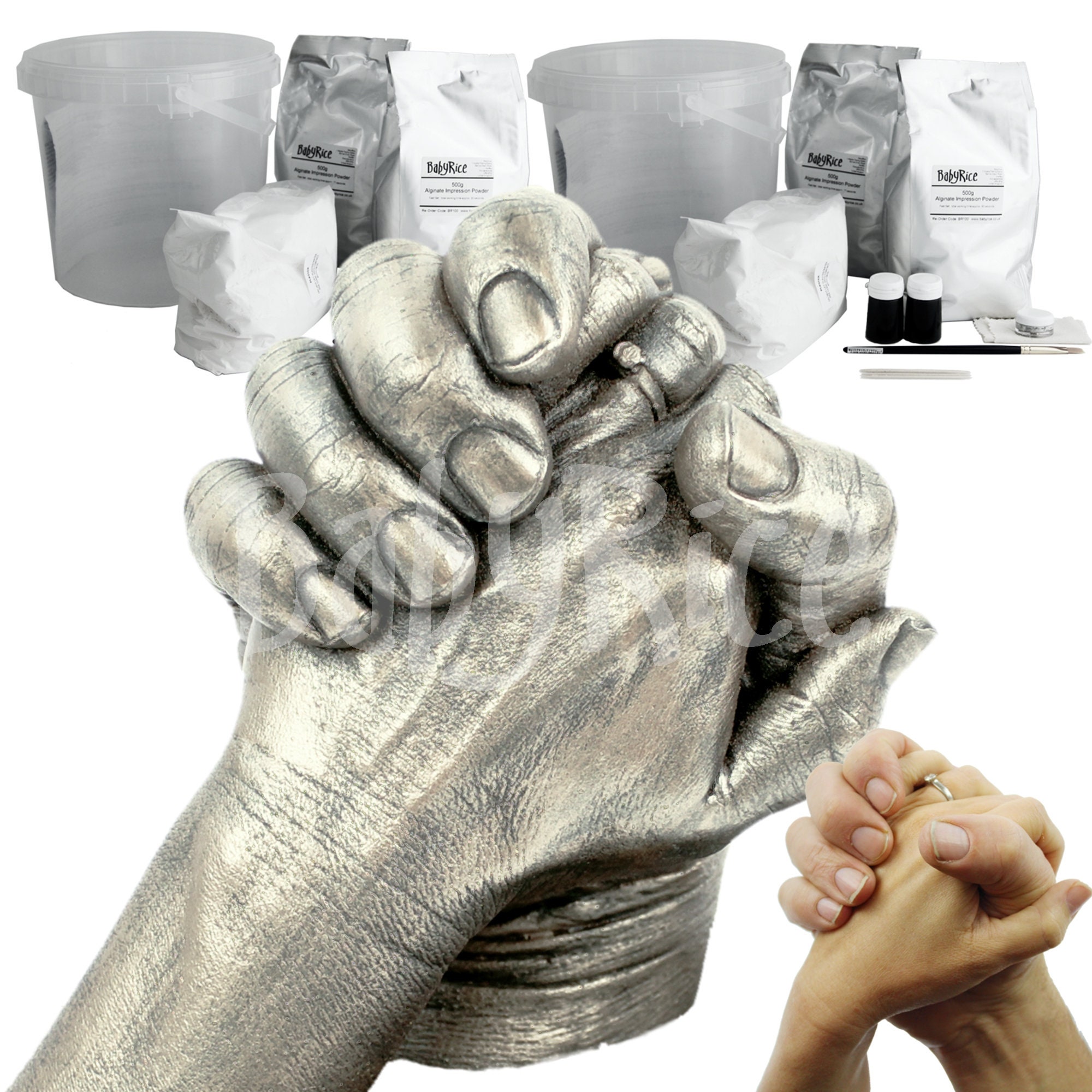 Kit de fundición a mano para parejas, molde de impresión de manos para  adultos en 3D, molde de yeso con pintura y cera metálica, recuerdo de  memoria, regalo de San Valentín 