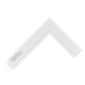 White Wooden Frame Moulding Chevron, Stepped Scoop profile