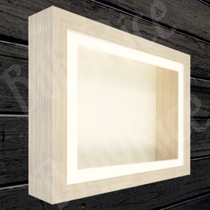 New Limed Oak Veneer Shadow Box Deep Display Frame Wood 3.8cm Inside Depth LOTS OF SIZES for Framing Object Items 3D Picture Keepsake Memory