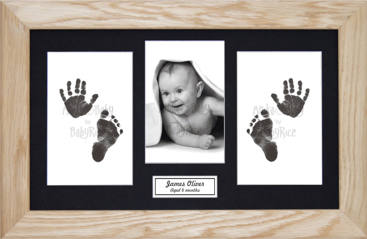New Baby Hand & Foot Casting Kit Set Deep Shadow Box Display Frame 9x15  Create 3D Plaster Cast Alginate Clone Christening Gift Keepsake 