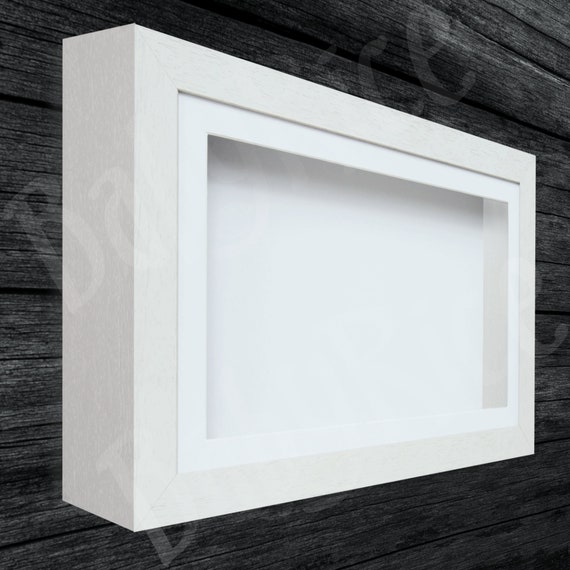 New White Deep Shadow Box Display Frame LOTS OF SIZES 4.8cm Inside