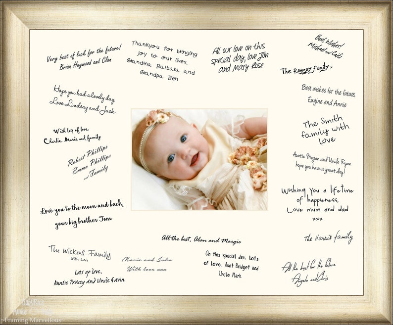 New 12x16 Christening Guest Signing Board With 7x5 Etsy UK