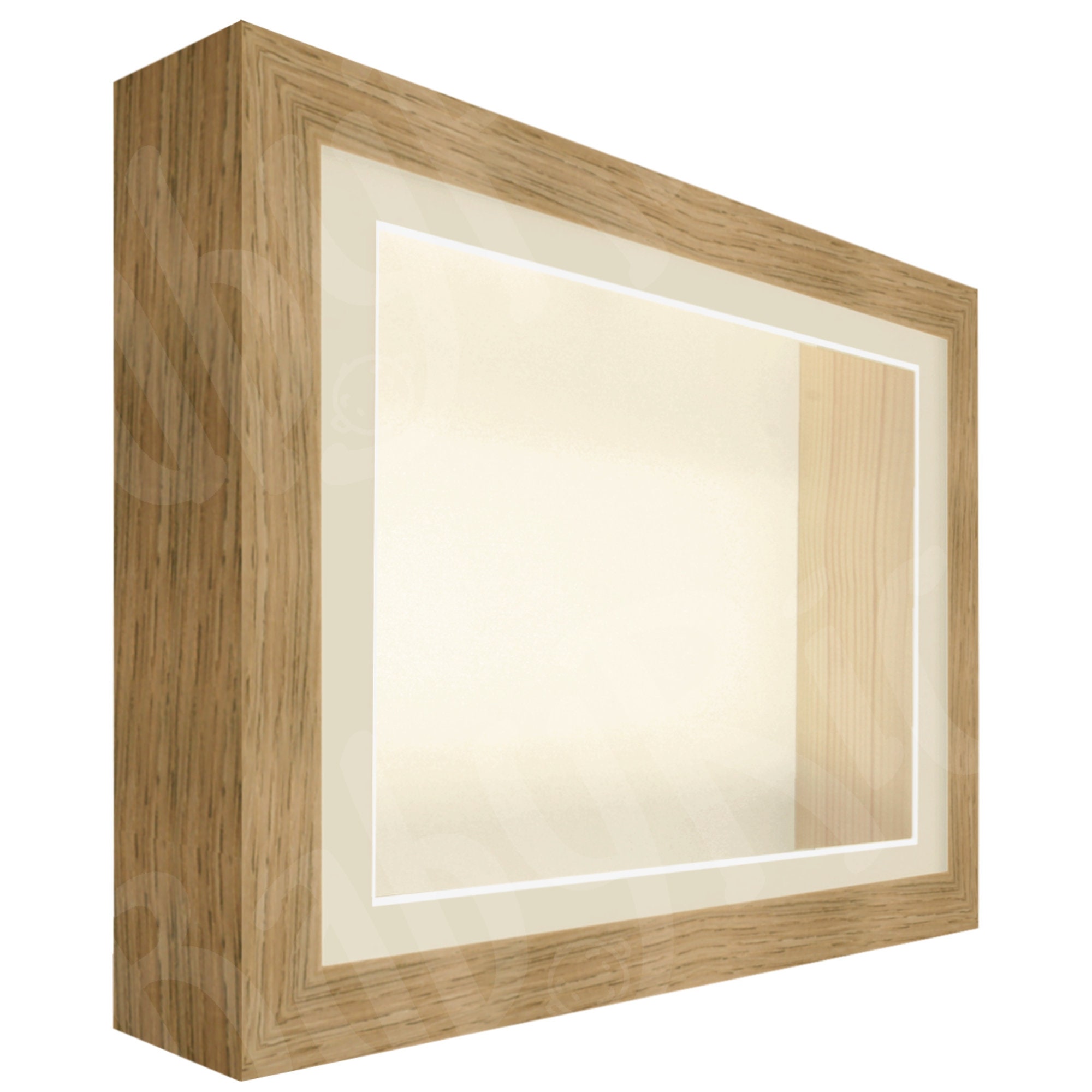 New Oak Veneer Shadow Box Display Frame 3.8cm Deep Inside, Lots of ...
