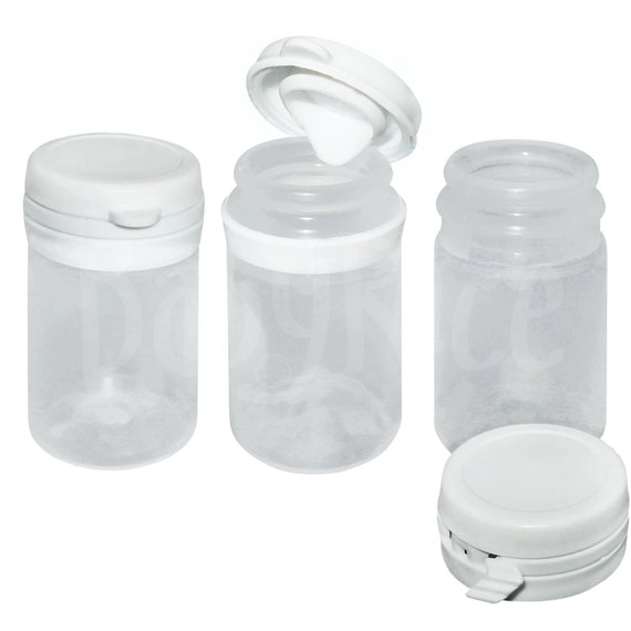 Cylinder Container with Flip Top Lid, Clear