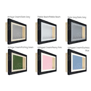 Black Deep Shadow Box Frames - Choice of Insert Colours