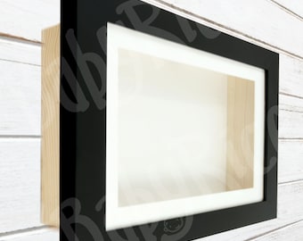 Black Oblong Wooden Shadow Deep Box Display Frame Choose Mount Colour, Size Framing 3D Objects Items Casts Collectibles Wedding Keepsakes