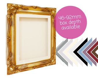 New Gold Rococo Baroque Style Ornate Deep Shadow Box Display Frame 3D  Object Framing 8x10 10x12