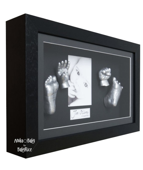New Baby Hand & Foot Casting Kit Set Deep Shadow Box Display Frame