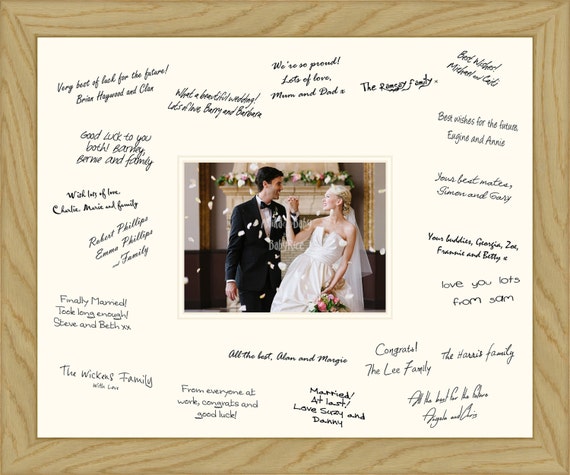 Personalized 16x20 Wedding Autograph Picture Frame