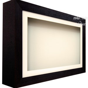 New Black Shadow Box Deep Display Frame Wood 4.8cm Inside Depth for ...