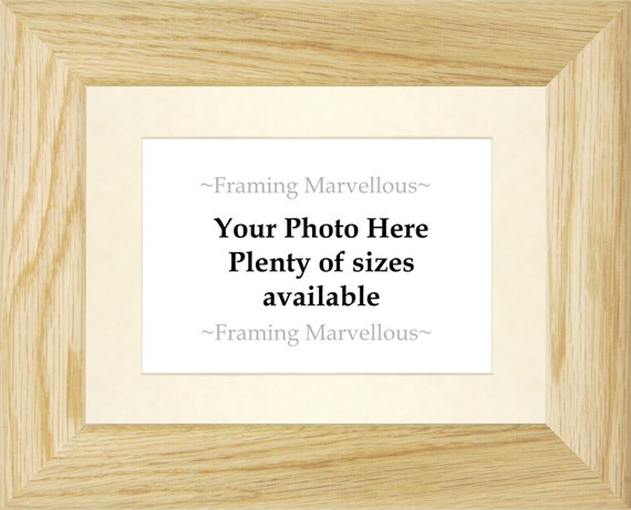 Choose size White Wooden Photo Picture Frame with White Mount