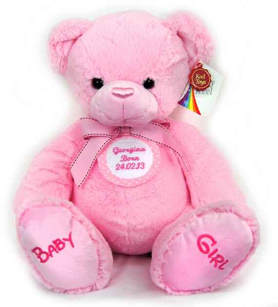 baby's first teddy bear personalised