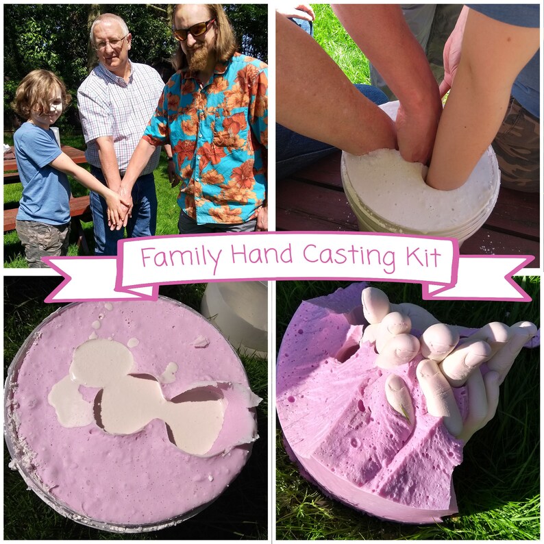 DIY Family Hand Casting Kit Gift Create a 3D Keepsake Holding Etsy