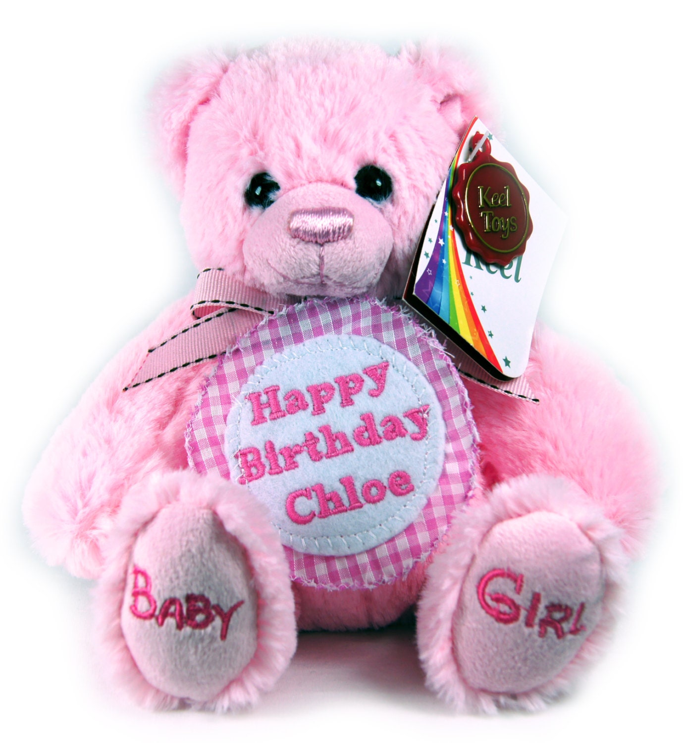 New Baby Girl Cute First 1st Pink Teddy 