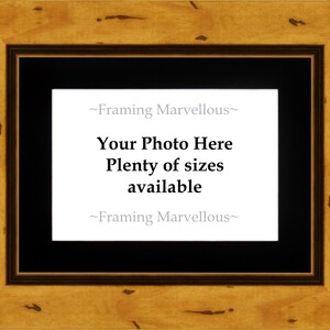 Rustic Pine Wood Photo Picture Frame - Choose Size and Mount Colour