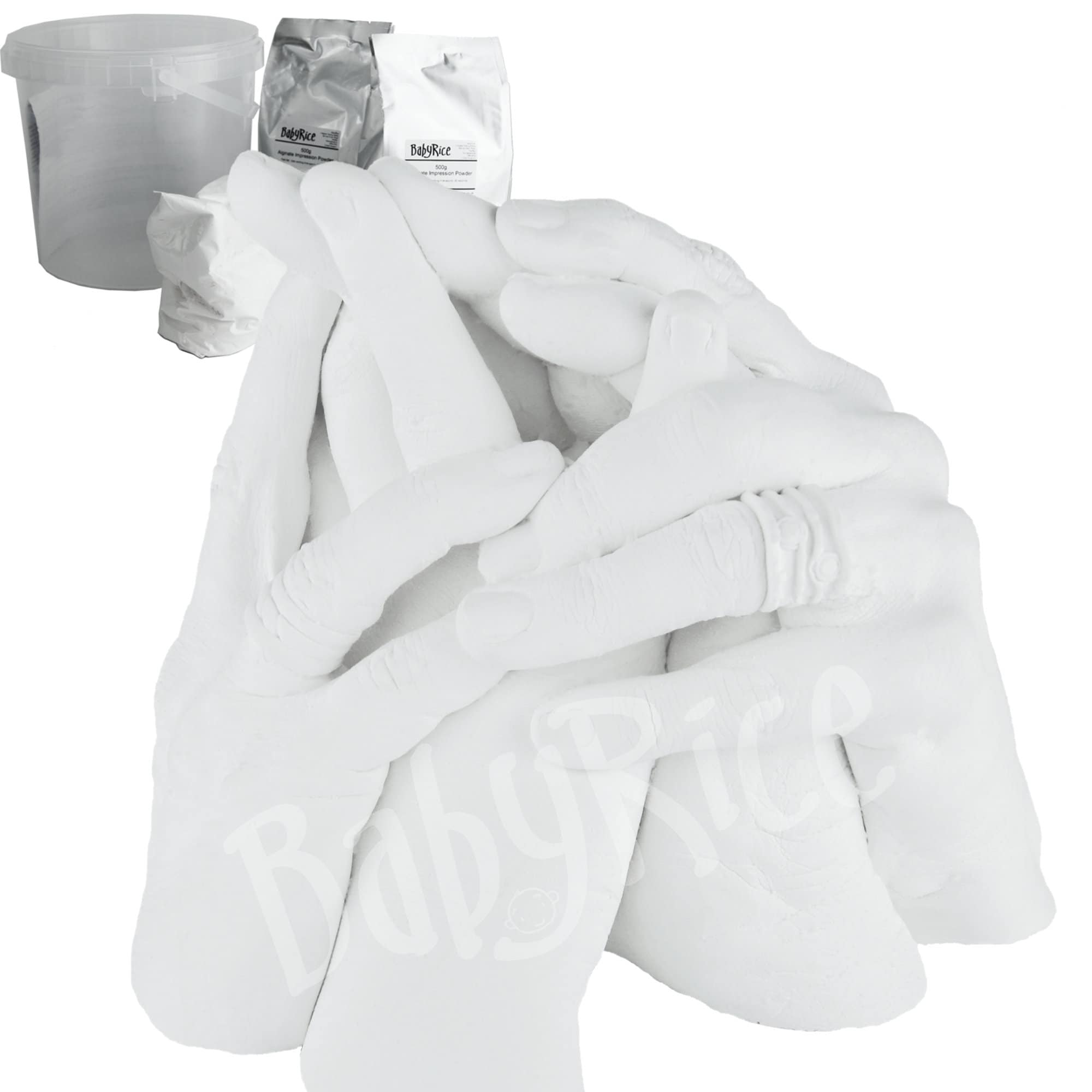 Hand Casting Kit Complete hand cast with plaster, bucket, gloves, fini