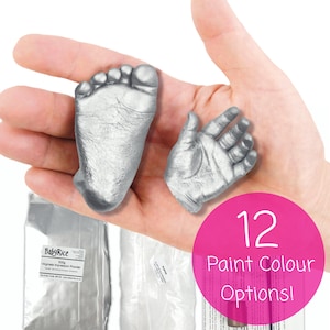 Baby Casting Kit Erstellen 3D Hand Fuß Abdruck, Dusche Mutterschaft Taufe Neugeborene Taufe Namenstag Geschenk, Metallic Farbe - Skulptur Andenken