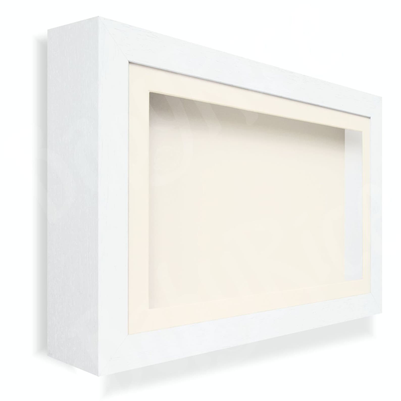 New White Deep Shadow Box Display Frame LOTS OF SIZES 4.8cm Etsy