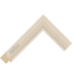 Cream Wood Frame Moulding, Stepped scoop profile, chevron