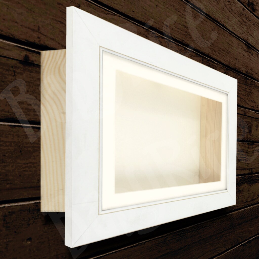 Cornice Portafoto DR35 60x90 Cm Bianco Opaco: Cornice In Legno MDF Di Design, Grandi Dimensioni, Larghezza 35 Mm, Vetro Acrilico Antiriflesso, Made In Germany