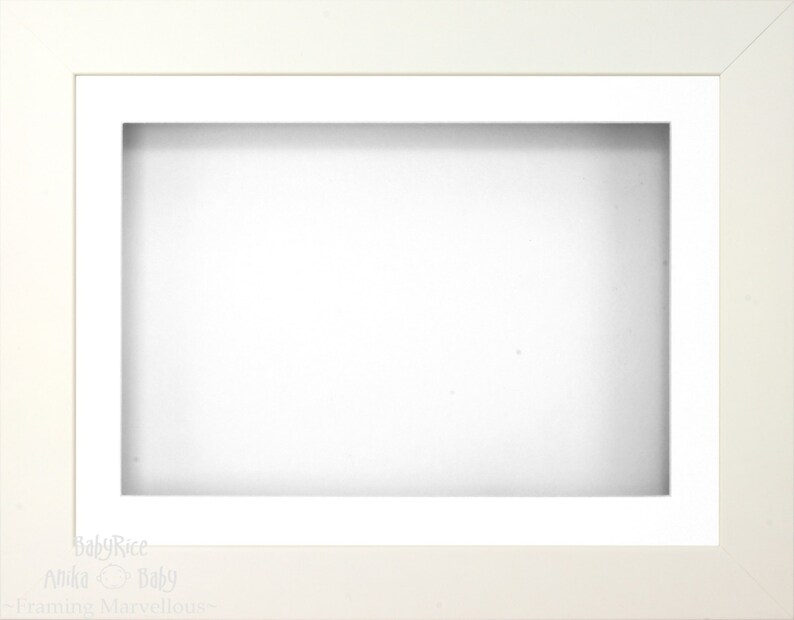 Choose size White Wooden Photo Picture Frame with White Mount