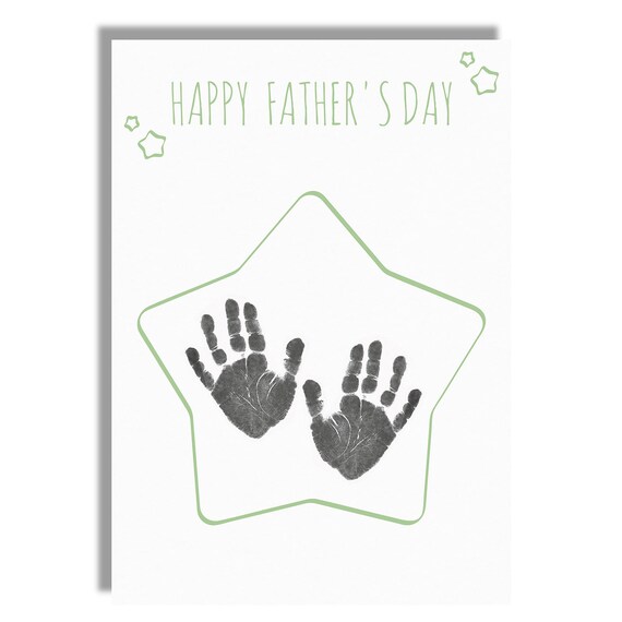 baby footprint father's day card
