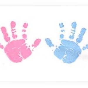Canvas with Baby Paint Wipe / Swab - Choose Paint Colour