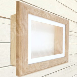 RECTANGLE Oblong Extra Deep Shadow Box Display Frame New Solid Oak ...
