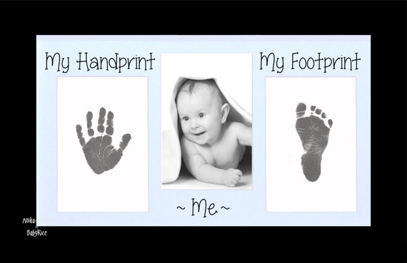 Baby Handprint and Footprint Kit,Baby Foot and Handprint Kit for Newborn  Baby Girls and Boys,Baby Shower Gifts, Memory Art Picture Frames for Baby