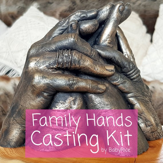 Kit regalo per fusione a mano per famiglie fai-da-te Crea un ricordo 3D  Tenendosi per mano Il calco in gesso contiene tutto ciò di cui hai bisogno  Alginato, gesso, vernice a cera