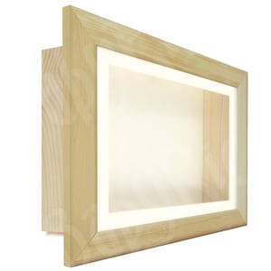 RECTANGLE Pine Wooden Deep Shadow Box Display Frame Choose Size ...