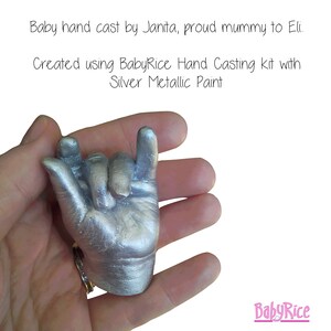 New Baby Casting Kit Set White Shadow Box Display Frame 9x12 Create 3D Plaster Casts of Baby's Hand & Foot Perfect New Baby Gift Keepsake image 8