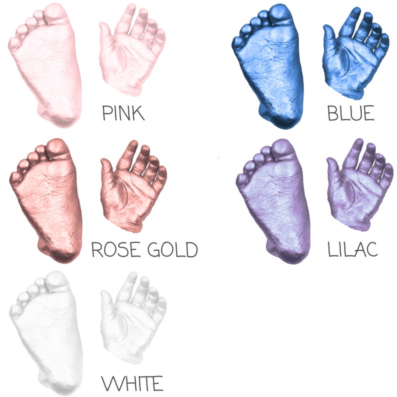 New Baby Casting Kit Set White Shadow Box Display Frame 9x12 Create 3D Plaster Casts of Baby's Hand & Foot Perfect New Baby Gift Keepsake image 10